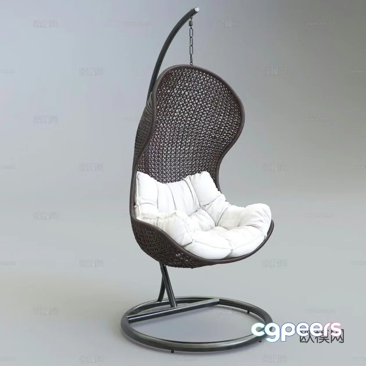 Parlay rattan hanging chair 3d model