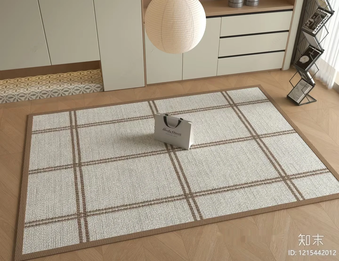 Cozy Plaid Rug 3D Model – 11739 – VRAY Render