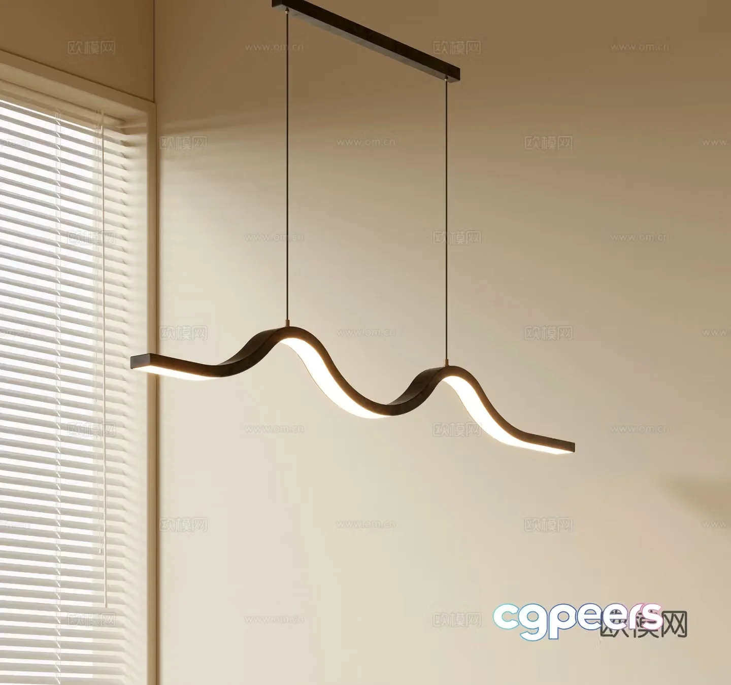 Modern minimalist chandelier Nordic style chandelier Mediterranean style chandelier Study lamp combination Restaurant lamp 3D model
