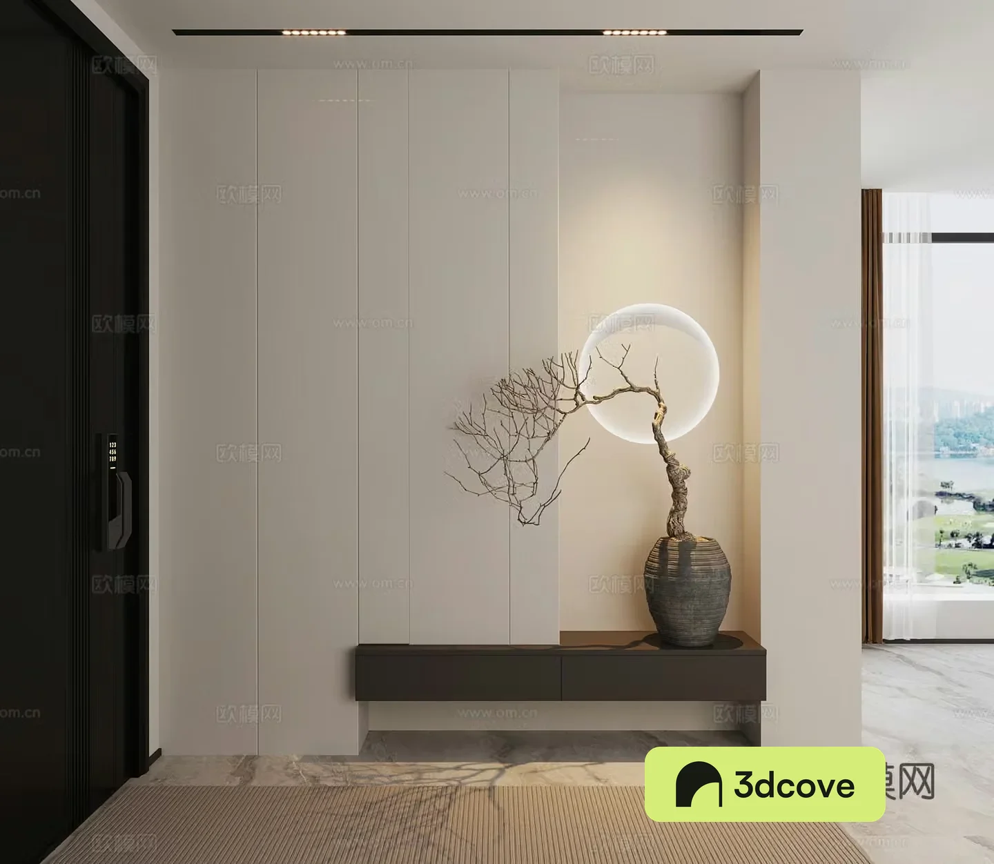 Modern door entrance shoe cabinet