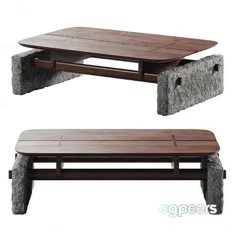 Wooden Coffee Table 3D Model – 5673 – VRAY Render
