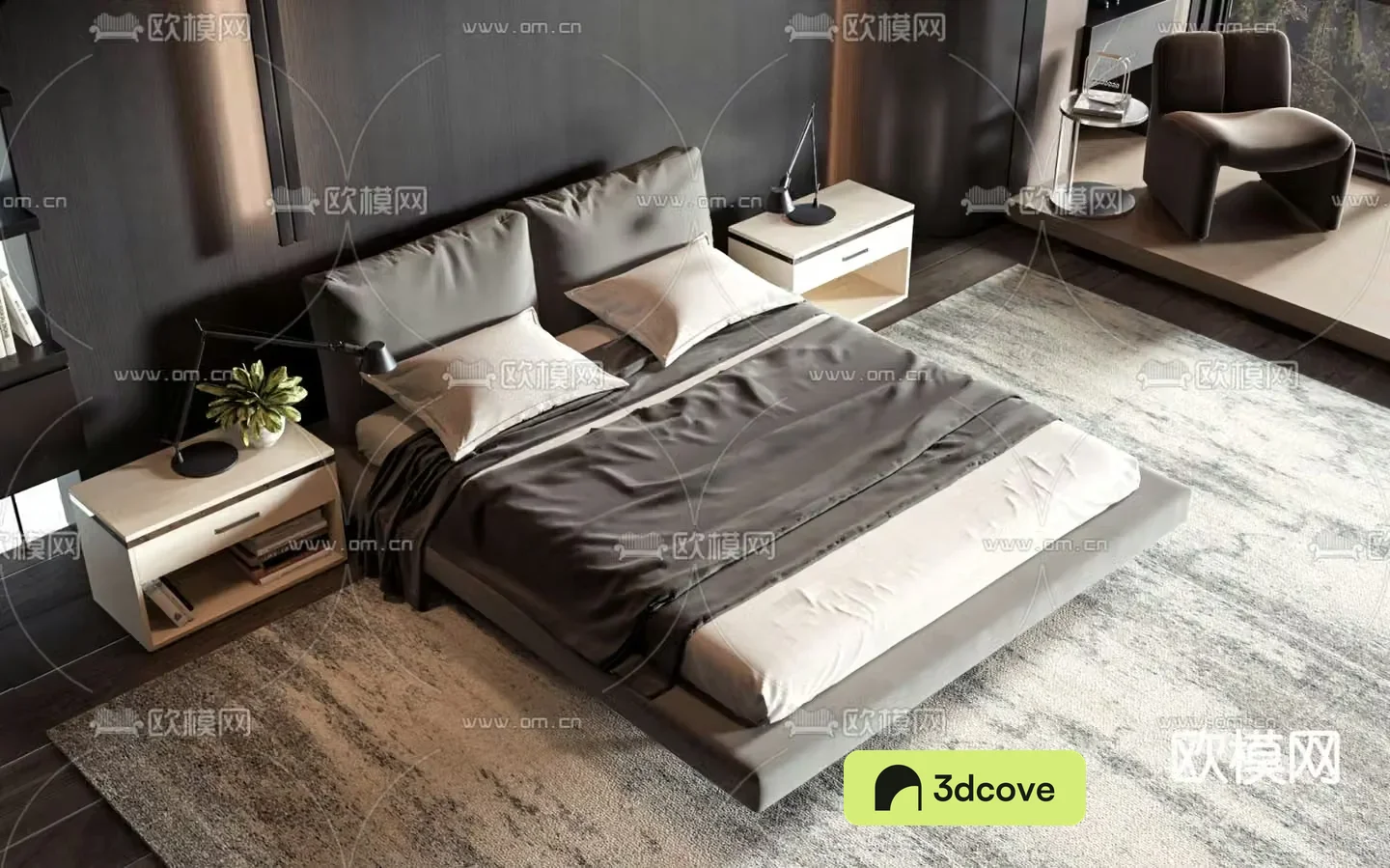 Commercial bed double bed