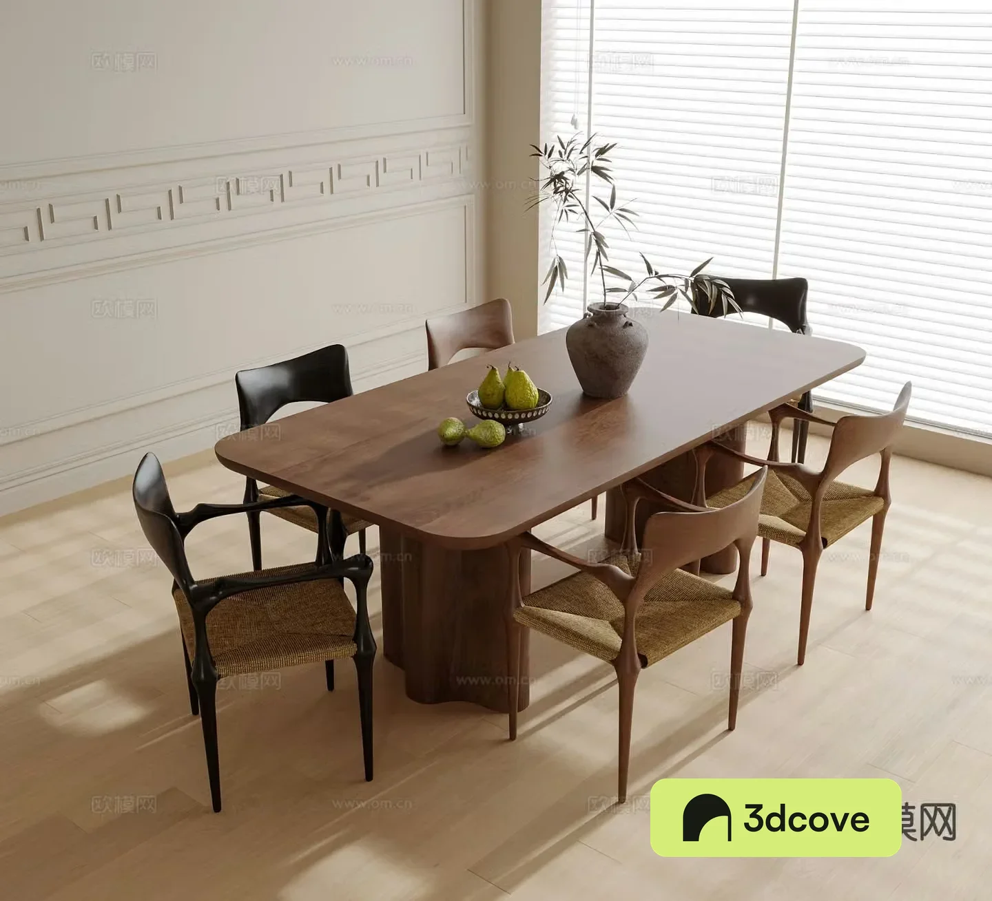 Medieval style dining table and chairs