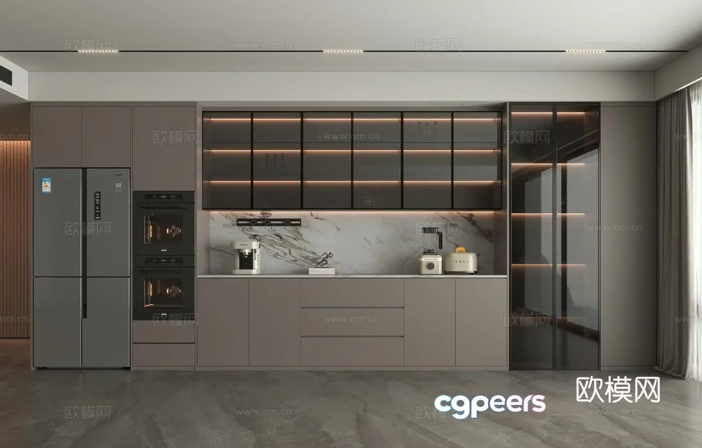 Modern wine cabinet 3d model