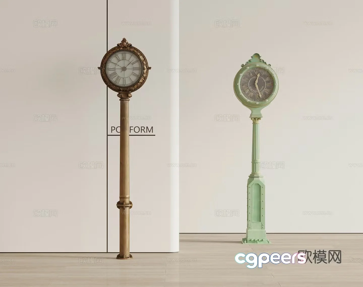 European clock 3d model