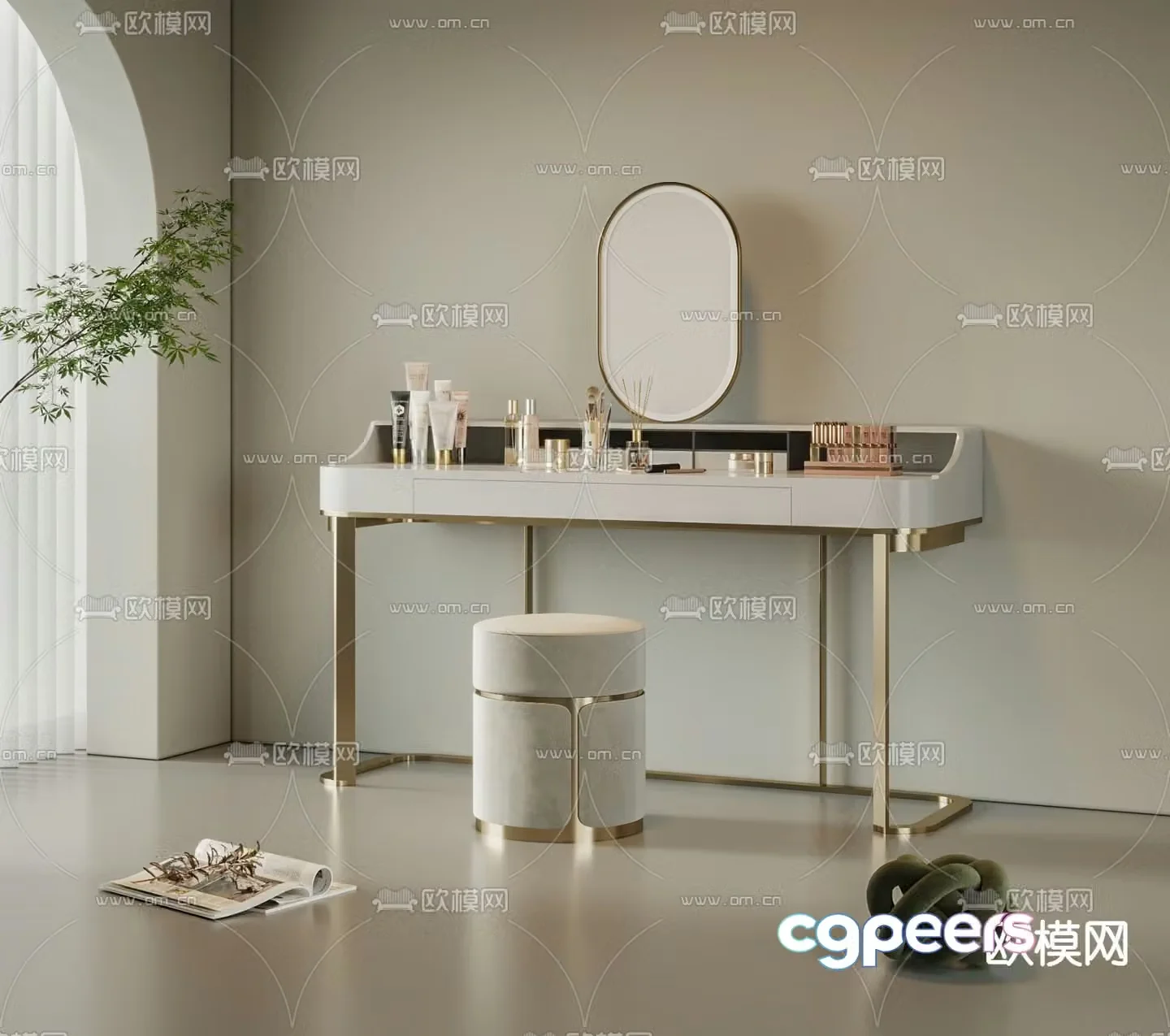 Modern dressing table 3d model