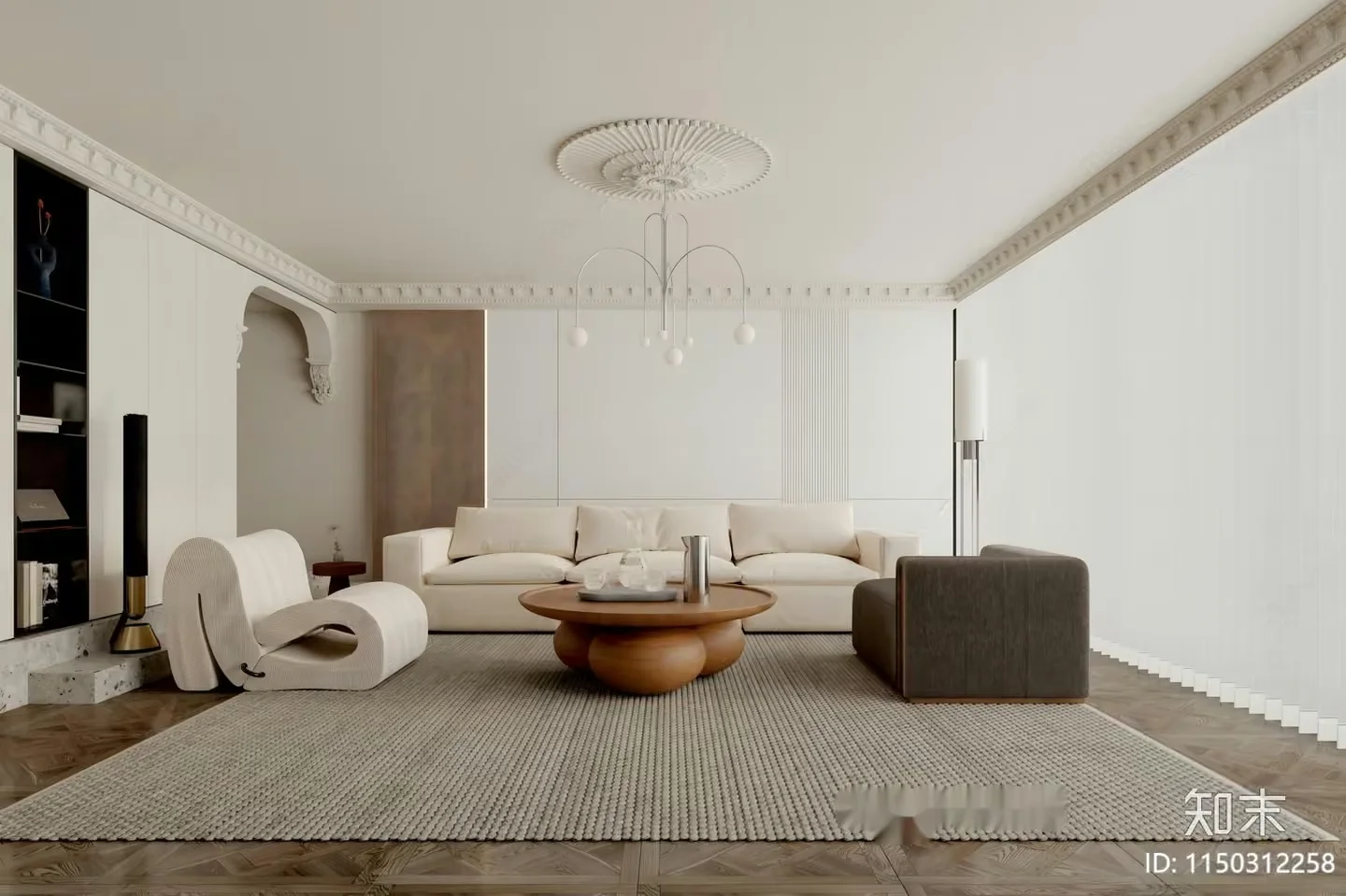 Modern Living Room 3D Model – 11854 – VRAY Render