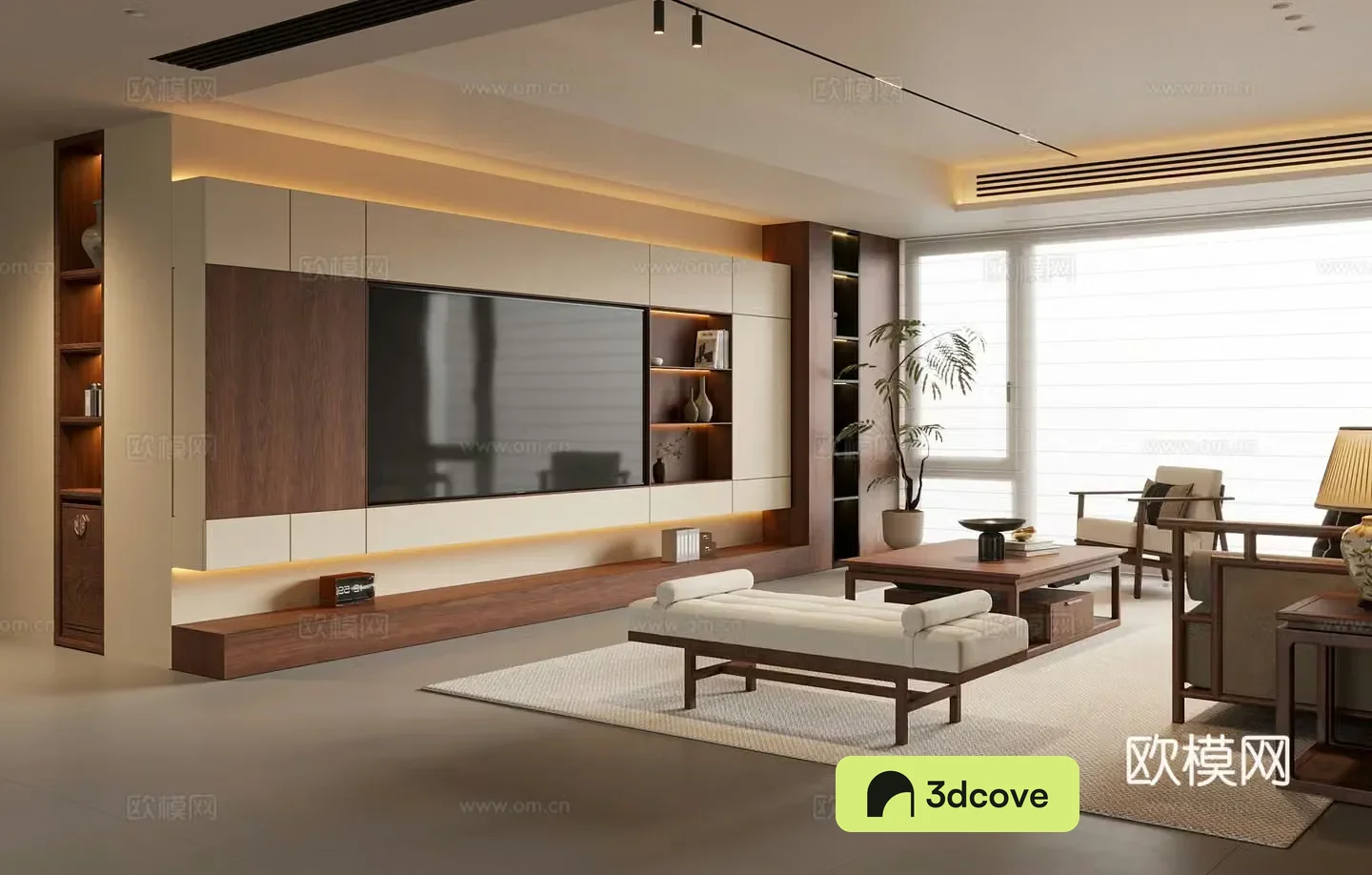 New Chinese style Chinese living room Song style living room Sofa coffee table combination TV cabinet Leisure chair