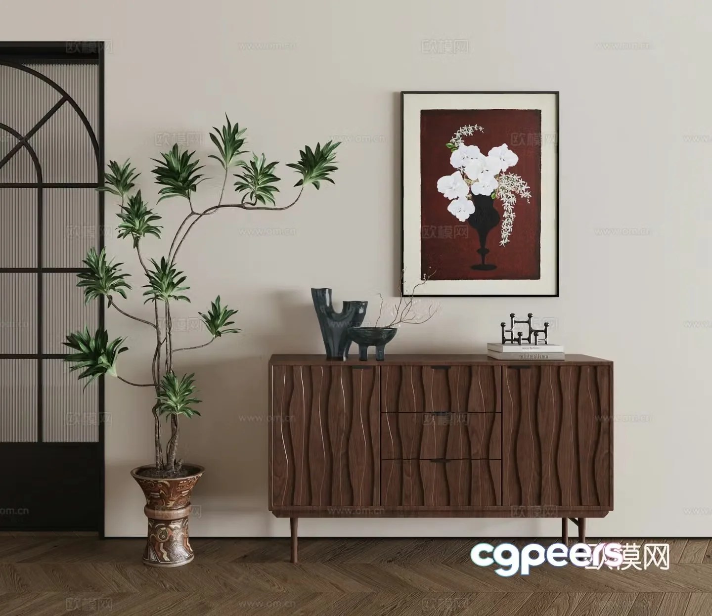 Sideboard Sideboard End viewing platform Entrance 3D model