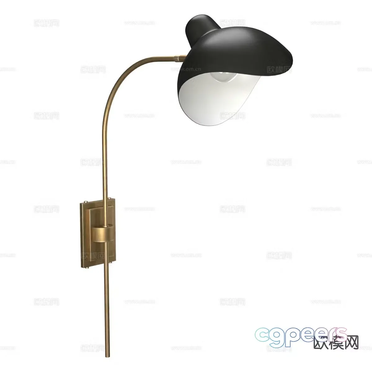 Simple wall lamp 3d model