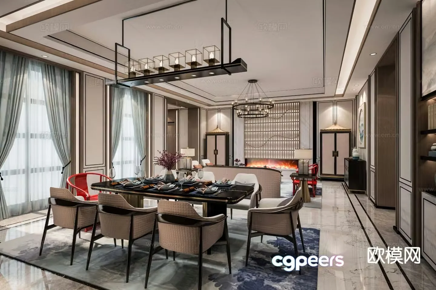 New Chinese restaurant 3D model