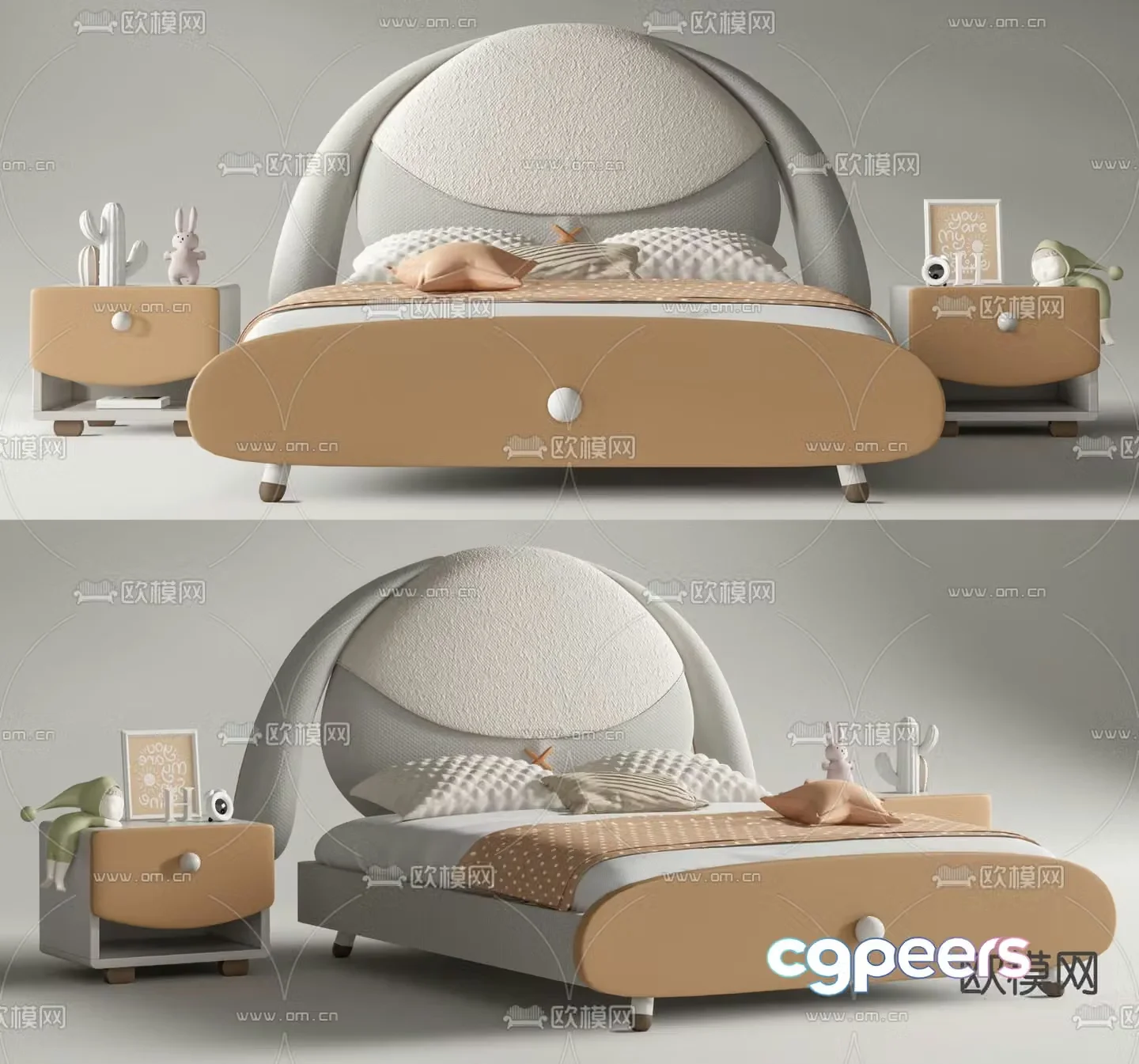 Rabbit children’s bed 3d model