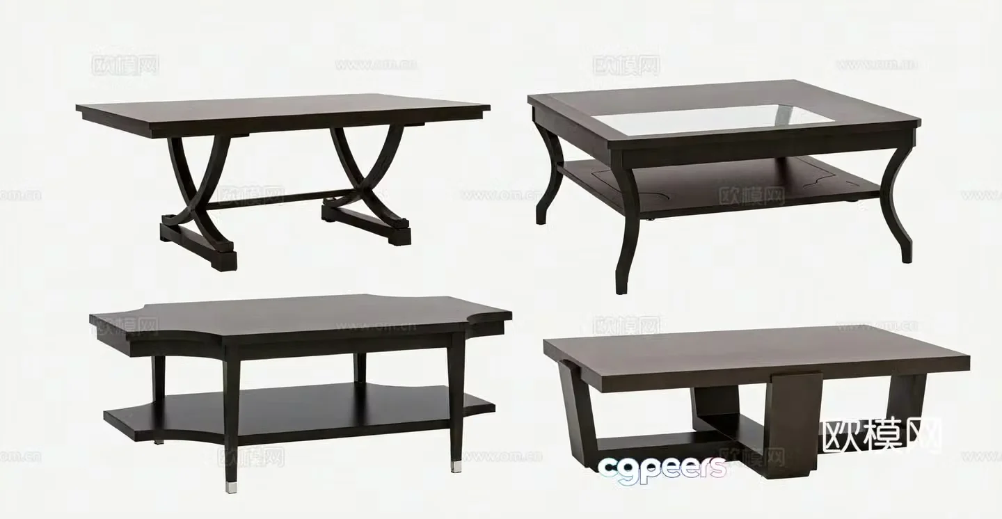 3D model of coffee table combination