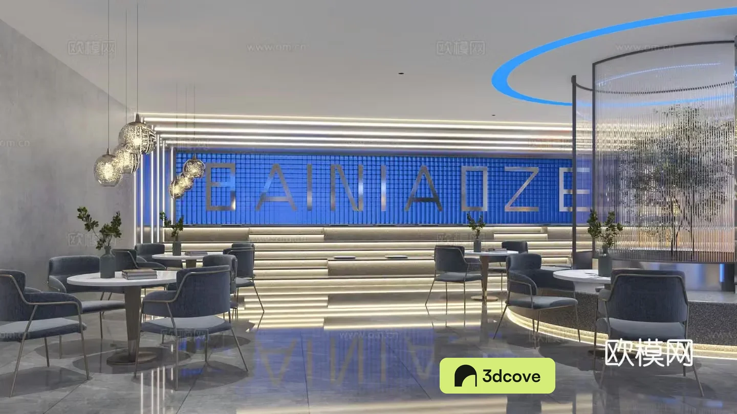 Modern Italian Hotel Modern Leisure Waiting Area Shui Bar Waiting Area Negotiation Area Modern Leisure
