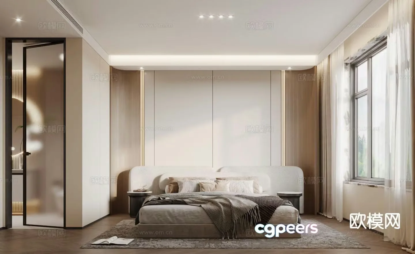 Modern bedroom master bedroom 3d model