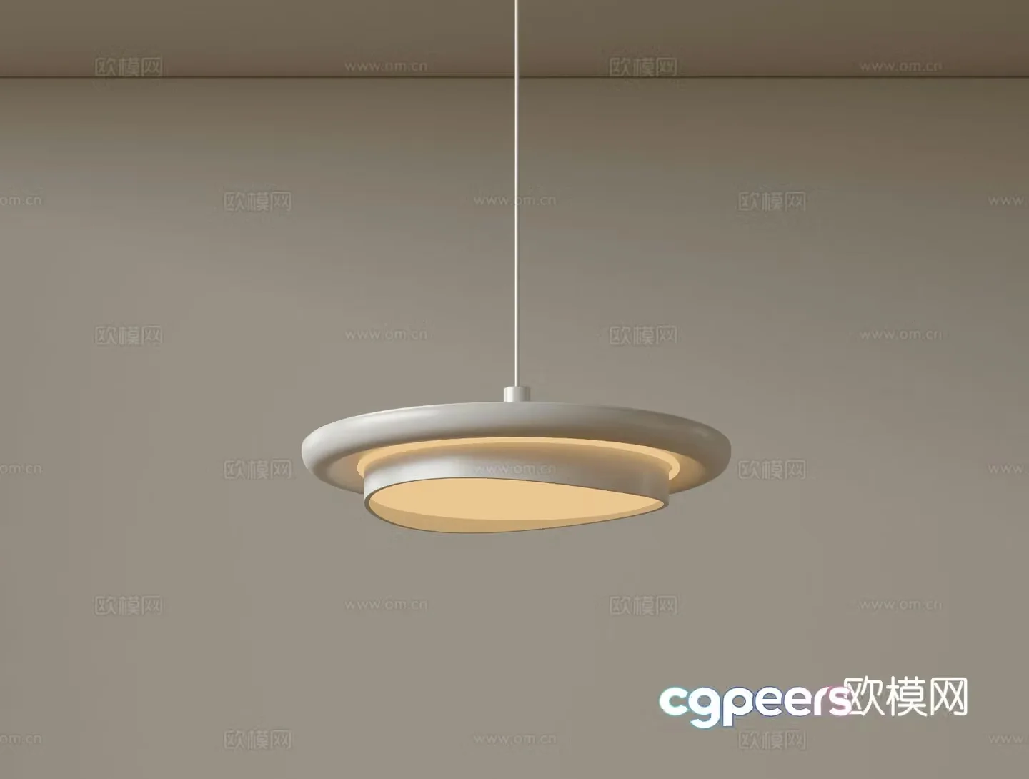 Modern single head chandelier bedside chandelier 3d model