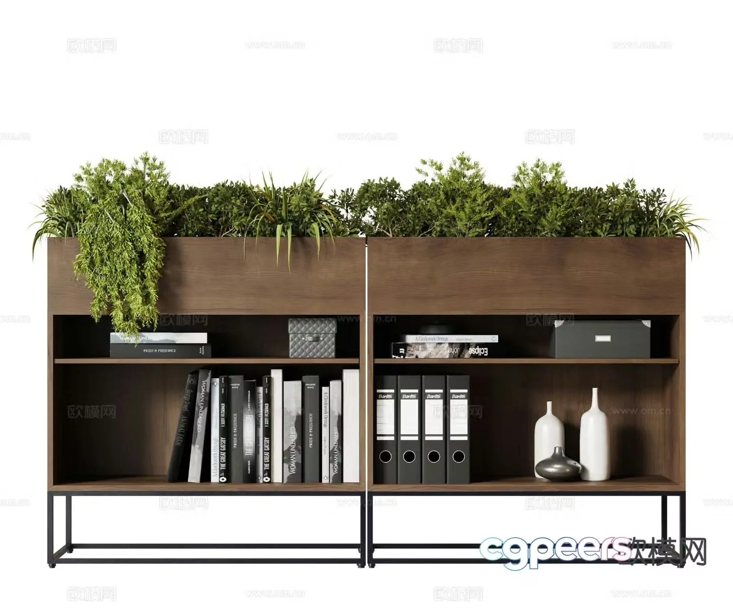Modern flower box partition cabinet low cabinet 3d model
