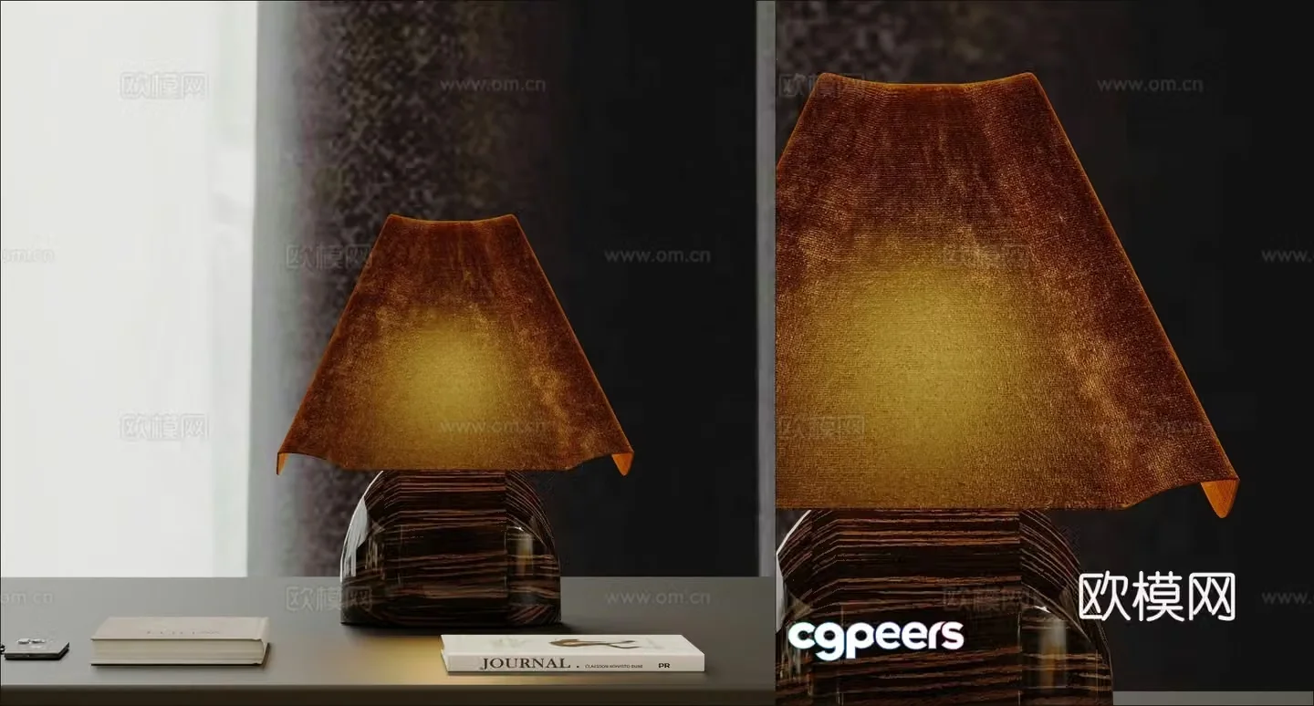 Modern light luxury art desk lamp 3d model