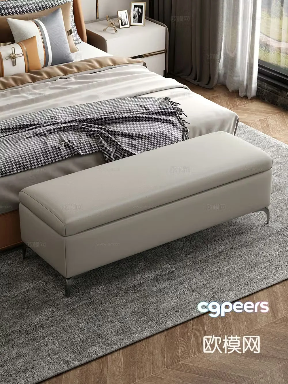 3D model of bed stool