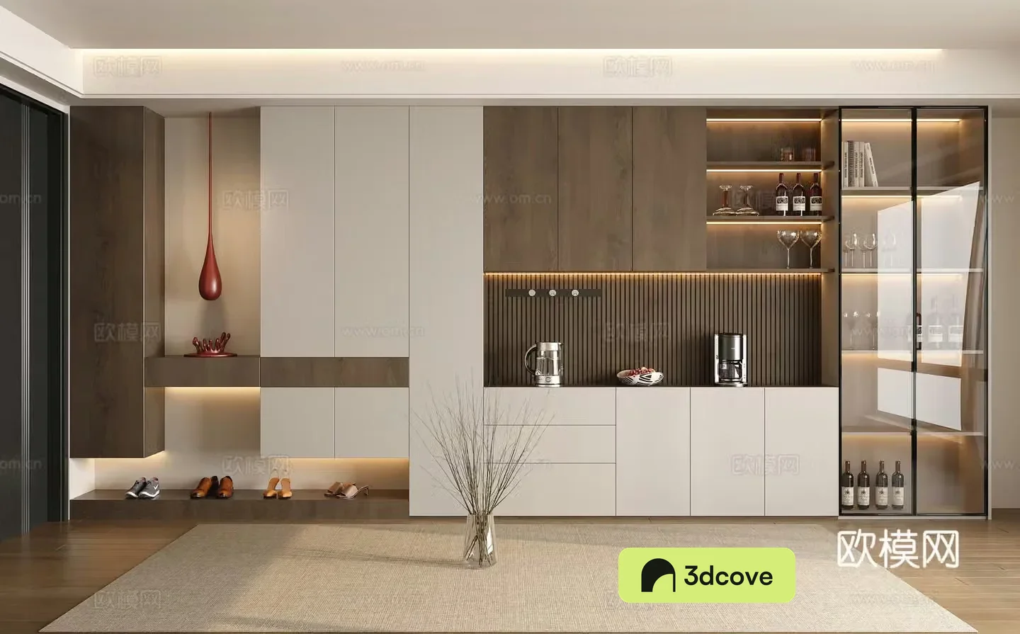 Modern home entrance shoe cabinet wine cabinet integrated cabinet side cabinet entrance cabinet decorative cabinet