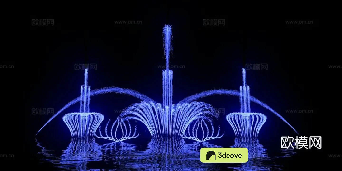 fountain night scene fountain animation