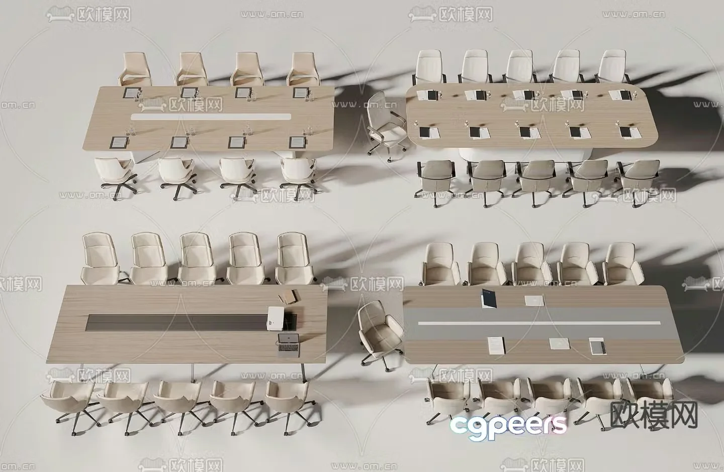 Modern conference table 3d model
