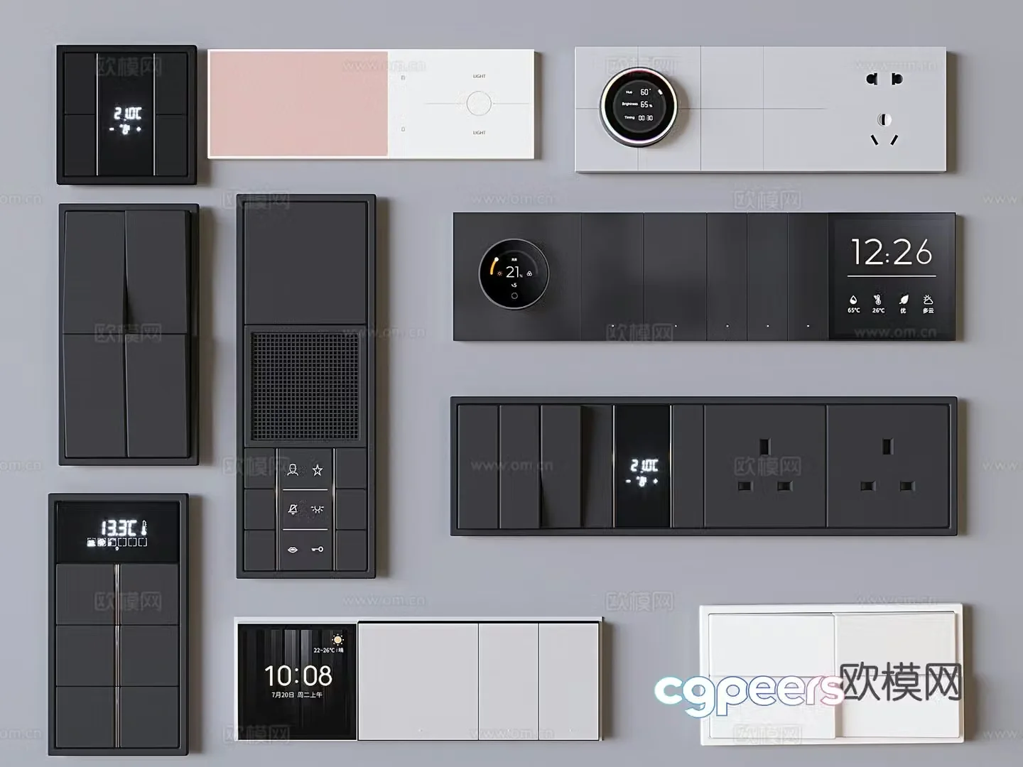Switch socket smart panel 3d model