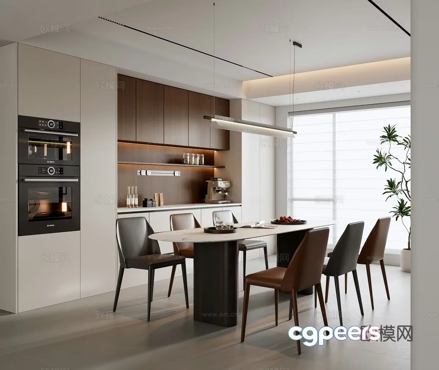 Modern restaurant 3d model