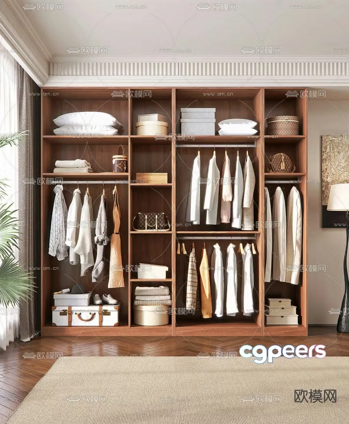 Modern wardrobe 3d model