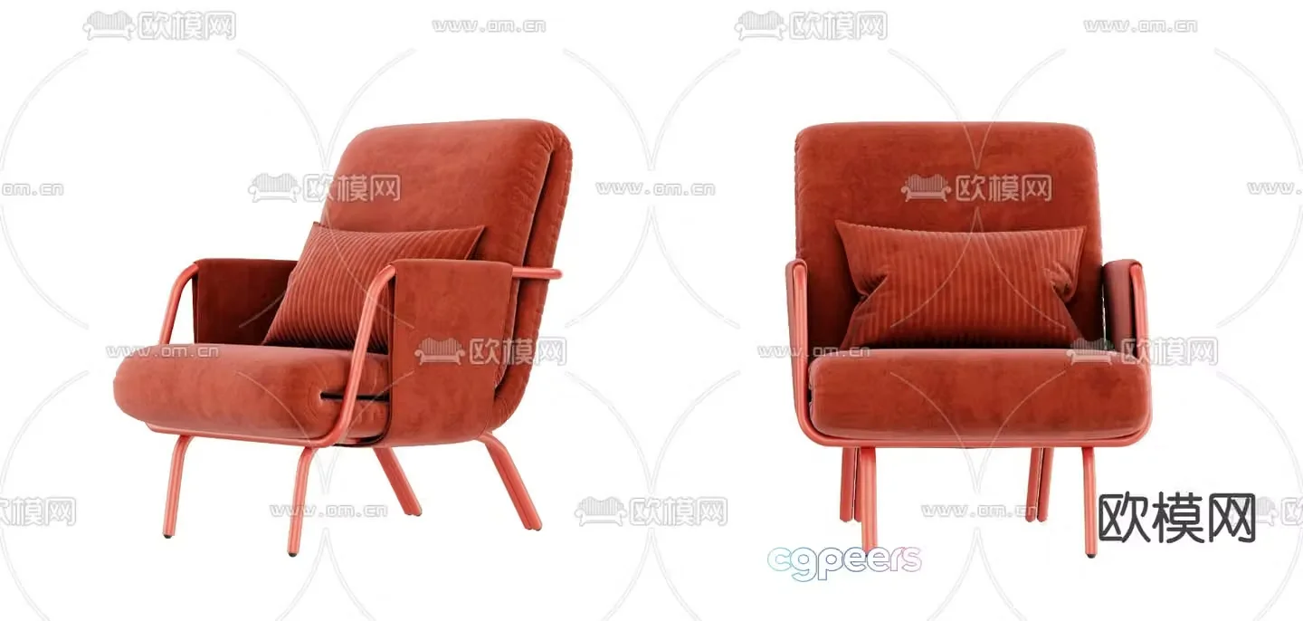 Modern single sofa 3d model