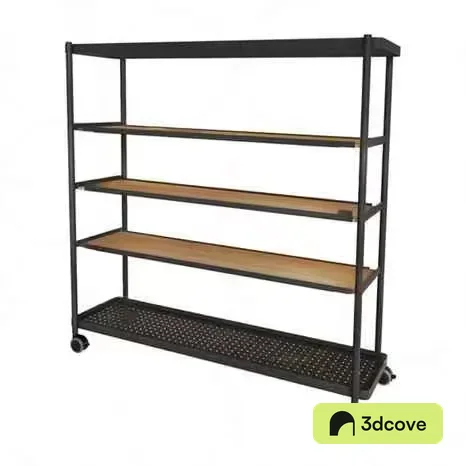 Black Metal Shelving Unit