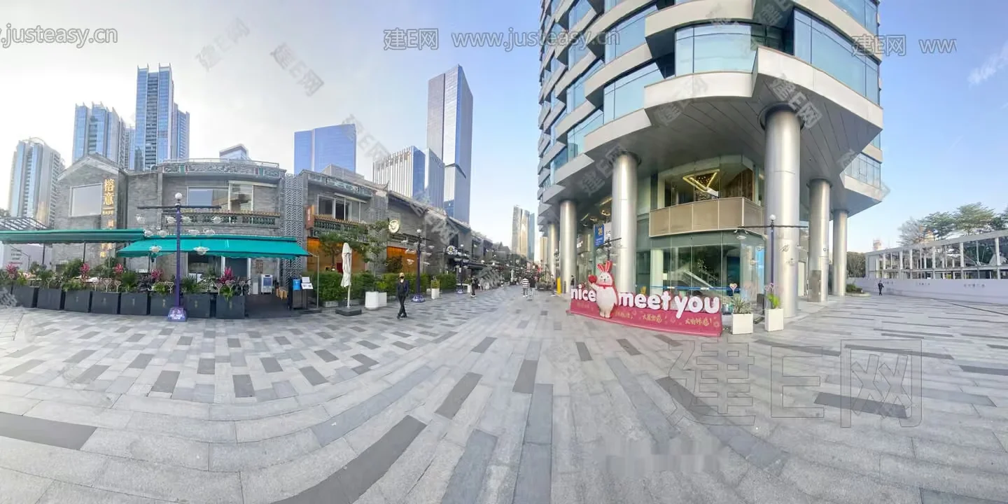 The Single Main Subject Is A City Street With A Modern Building And A Sign 3D Model – 18349 – VRAY Render