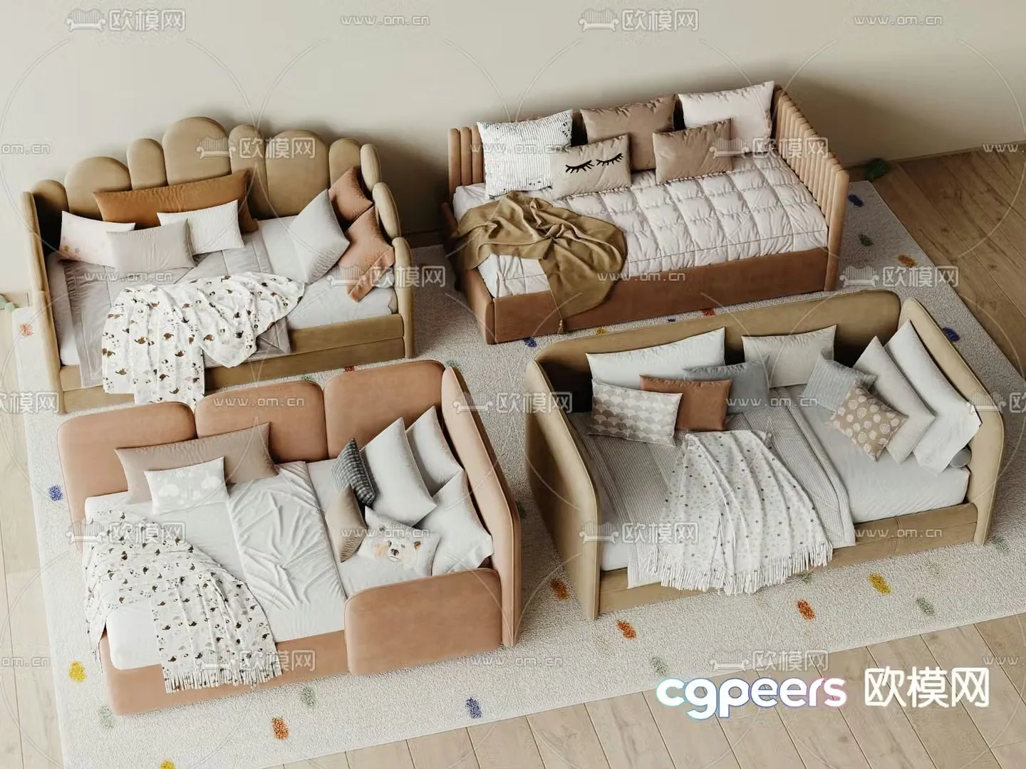 crib children’s bed 3d model