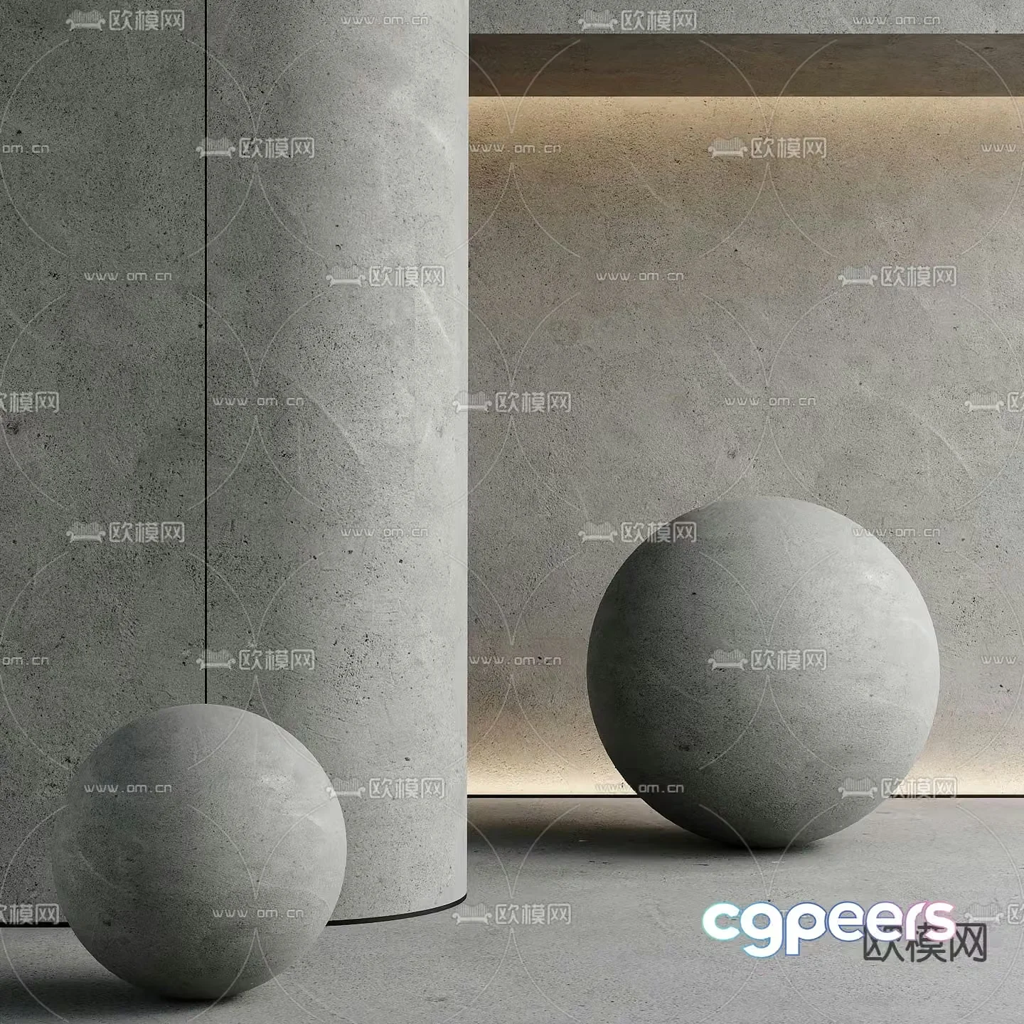 Cement wall micro cement 3d model