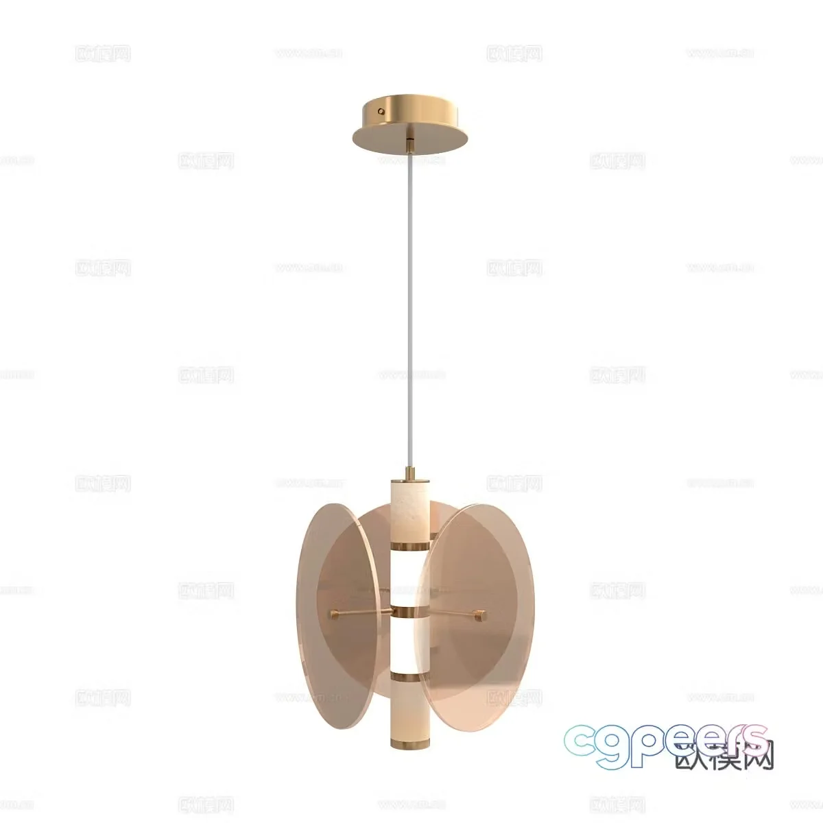Nordic simple chandelier 3d model