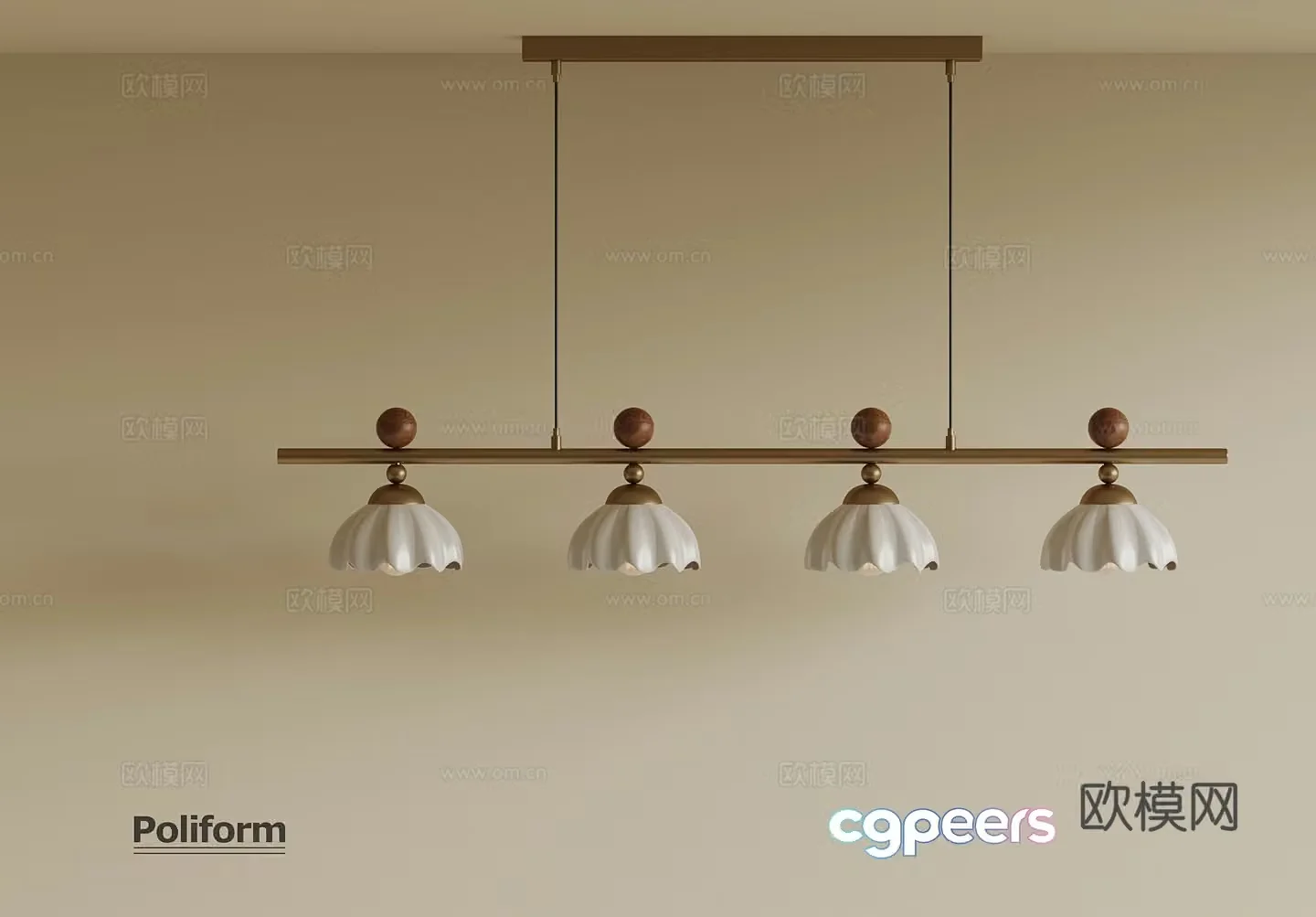 French medieval style chandelier restaurant chandelier 3d model