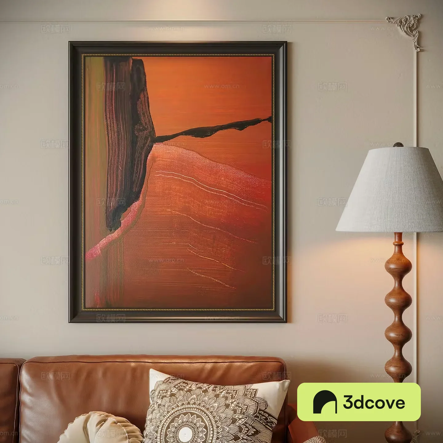 French retro hanging painting