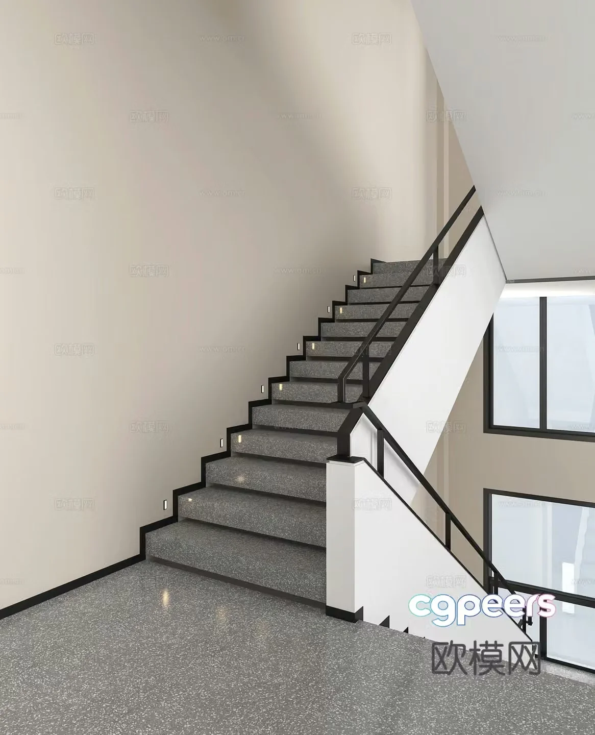 Modern staircase 3d model