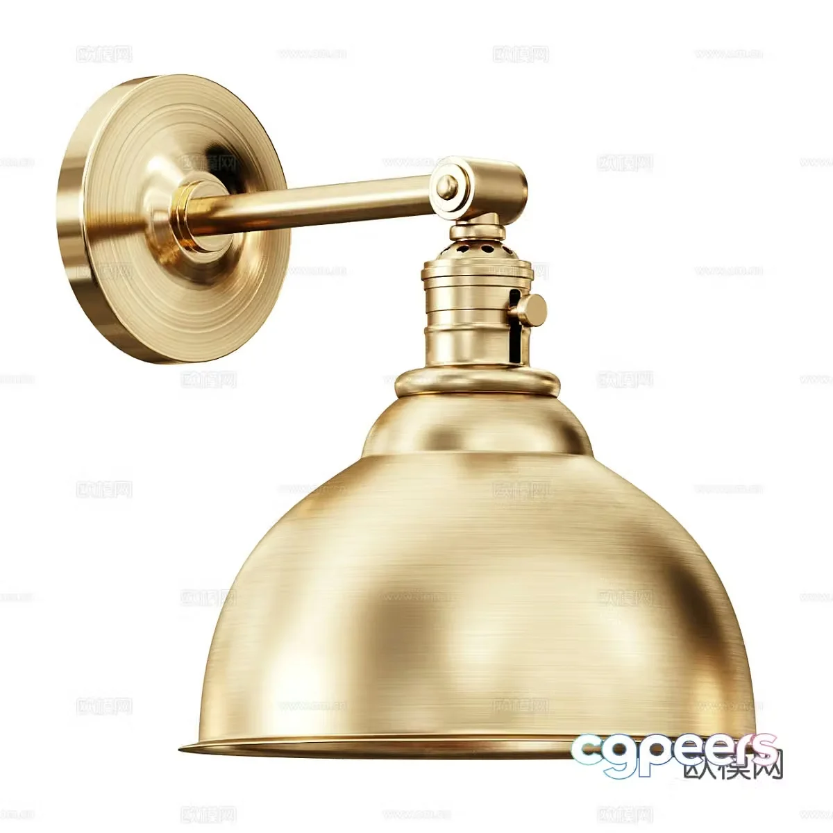 Modern light luxury decorative wall light 3d model