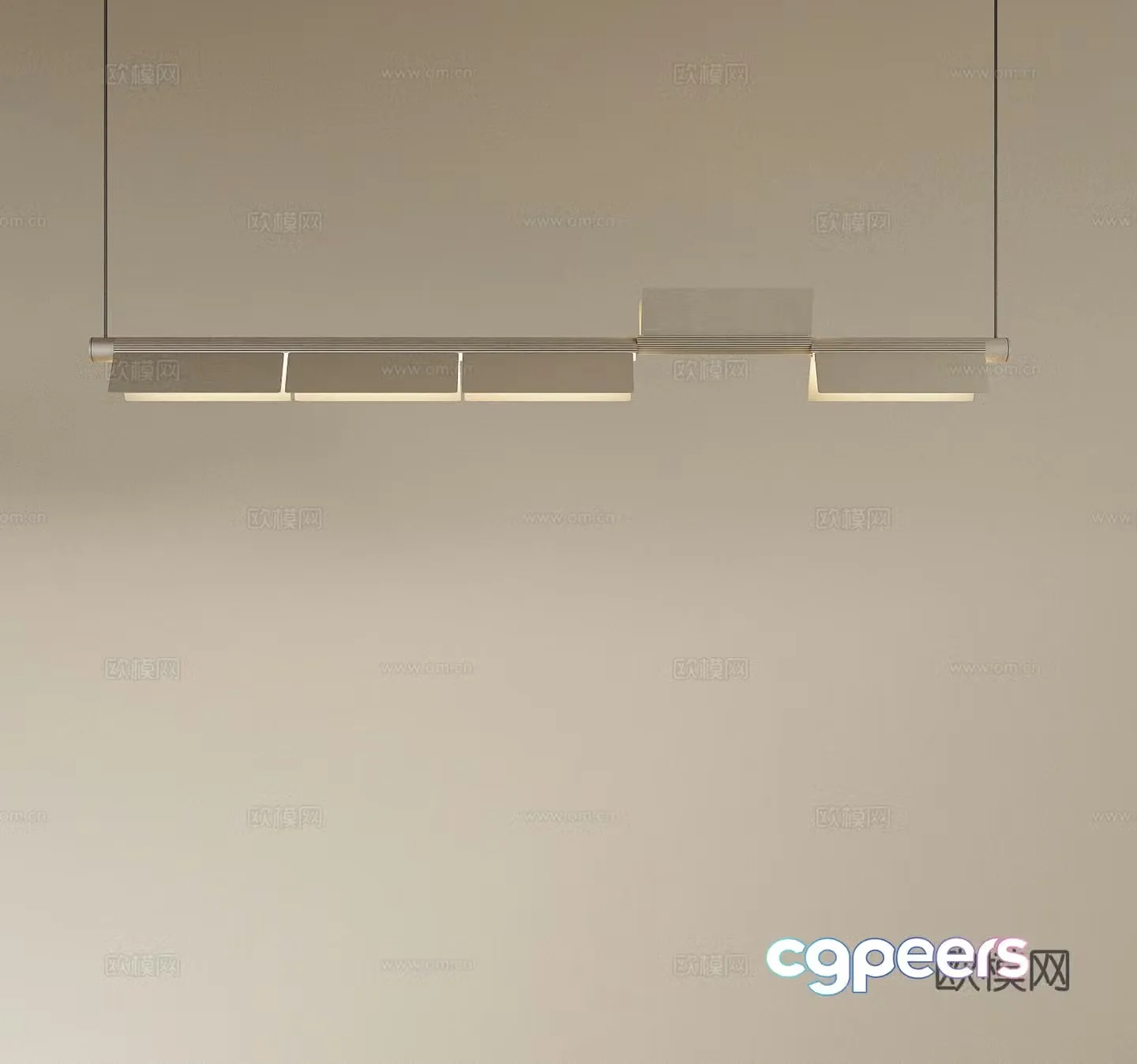Modern restaurant chandeliers long chandeliers bar chandeliers front desk chandeliers metal chandeliers 3D model