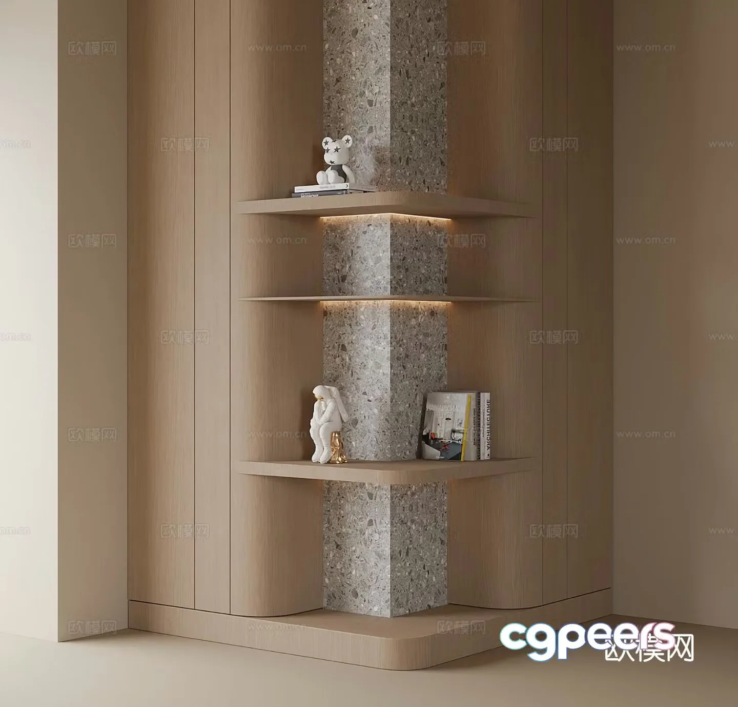 Modern corner decorative cabinet corner cabinet 3d model