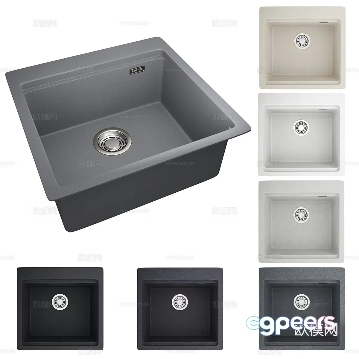 Sink Vegetable Washing Sink Vegetable Washing Sink Vegetable Washing Sink 3D Model