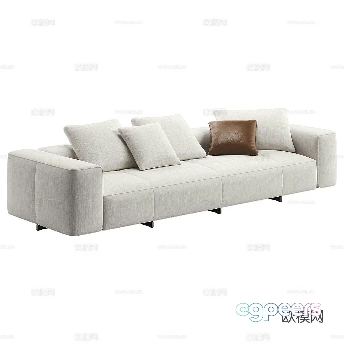 Modern Italian Minotti Yves casual sofa 3d model