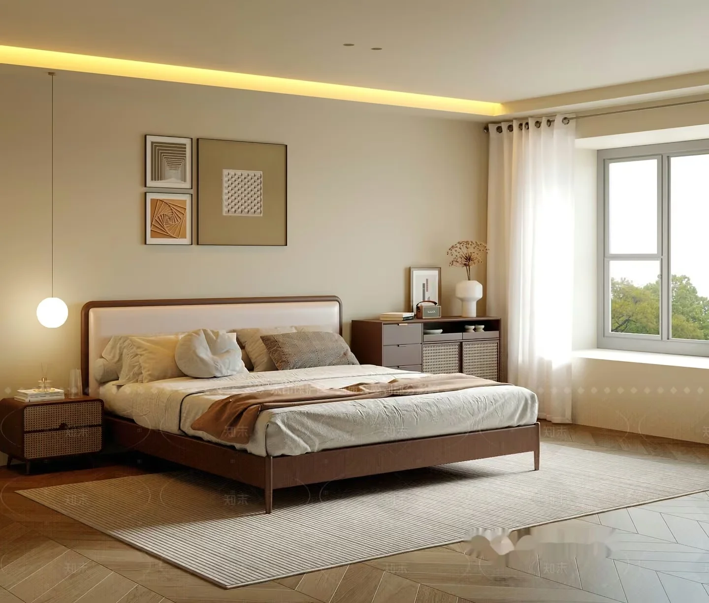 Cozy Bedroom 3D Model – 22096 – VRAY Render