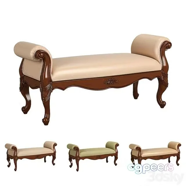 3ds Max Free – 230_1_Carpenter_Bed_bench_1430x518x645
