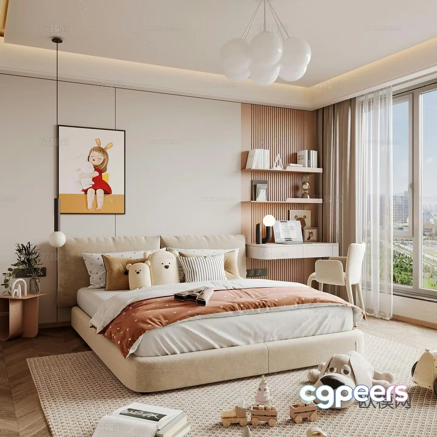 Modern children’s room children’s room 3d model