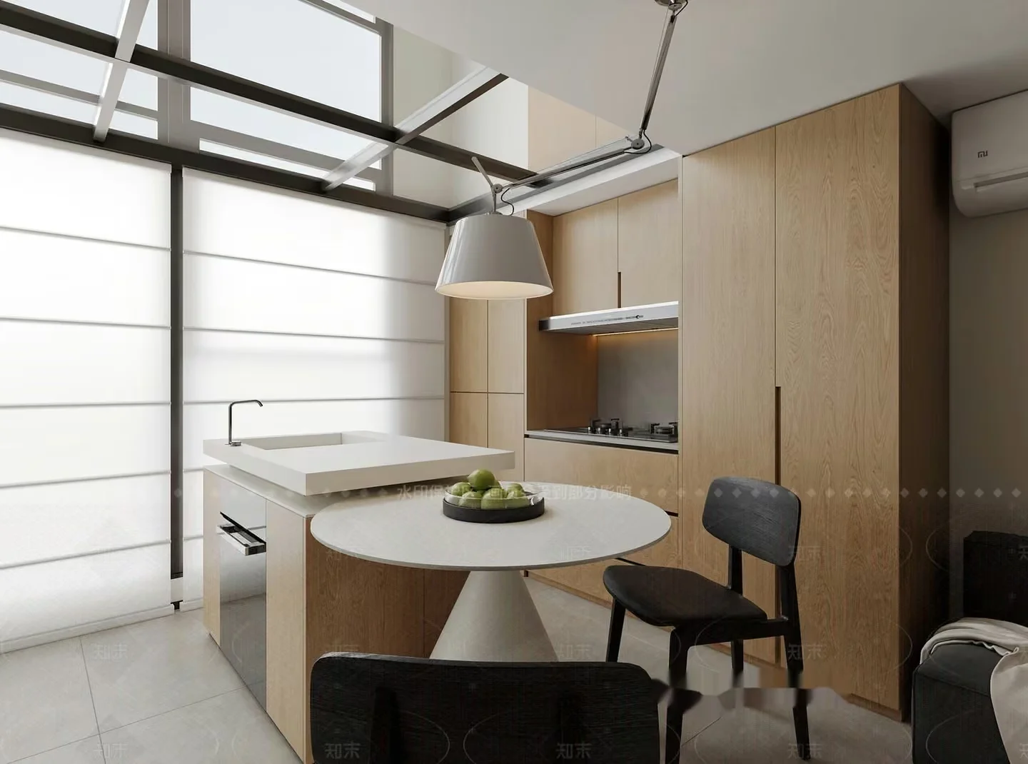 Modern Minimalist Kitchen 3D Model – 23682 – VRAY Render