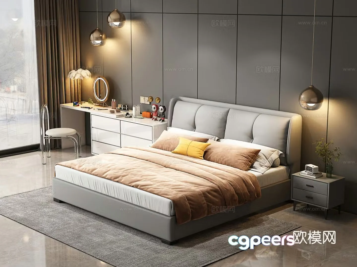 Modern bedroom 3d model