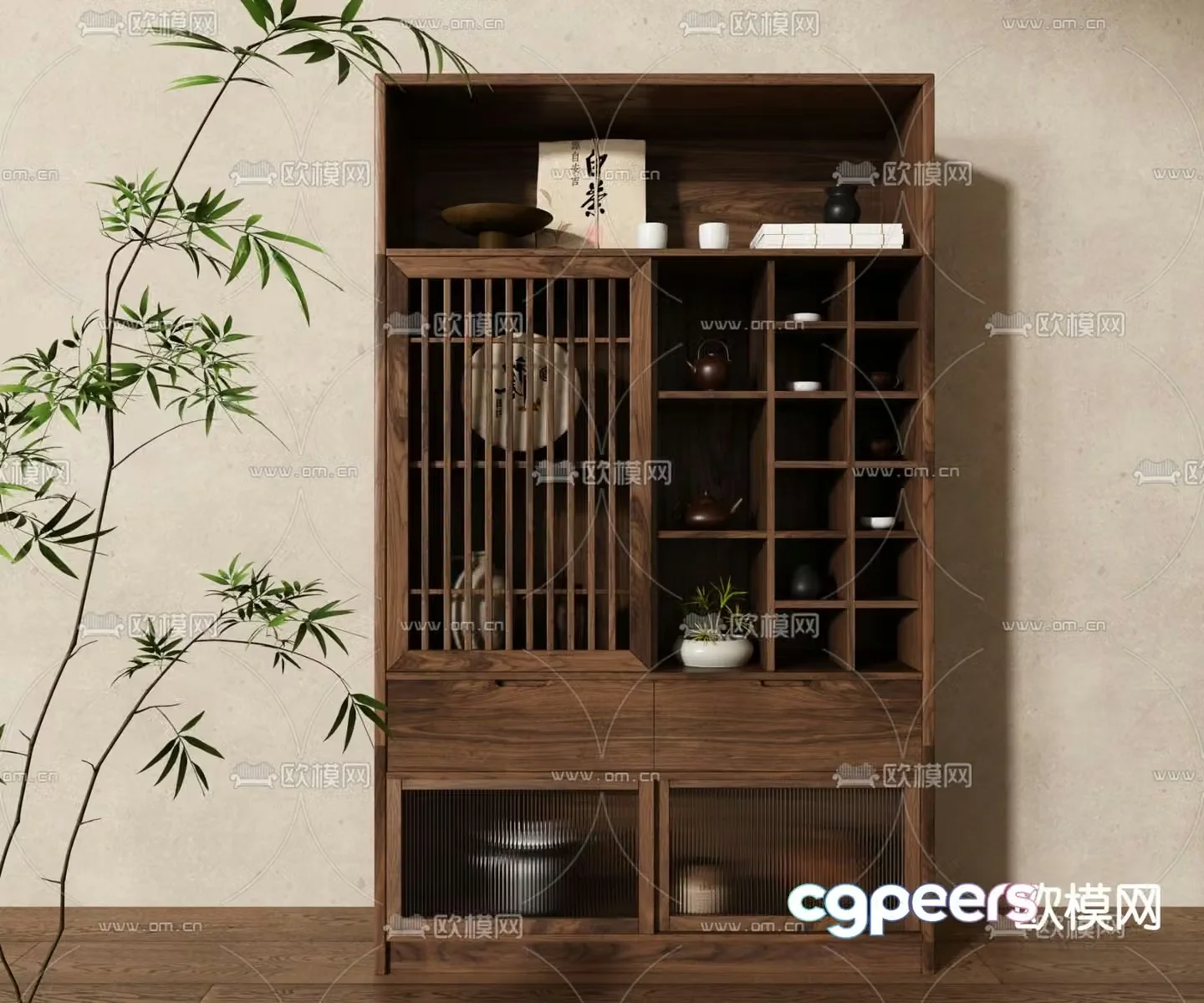New Chinese tea cabinet 3D model