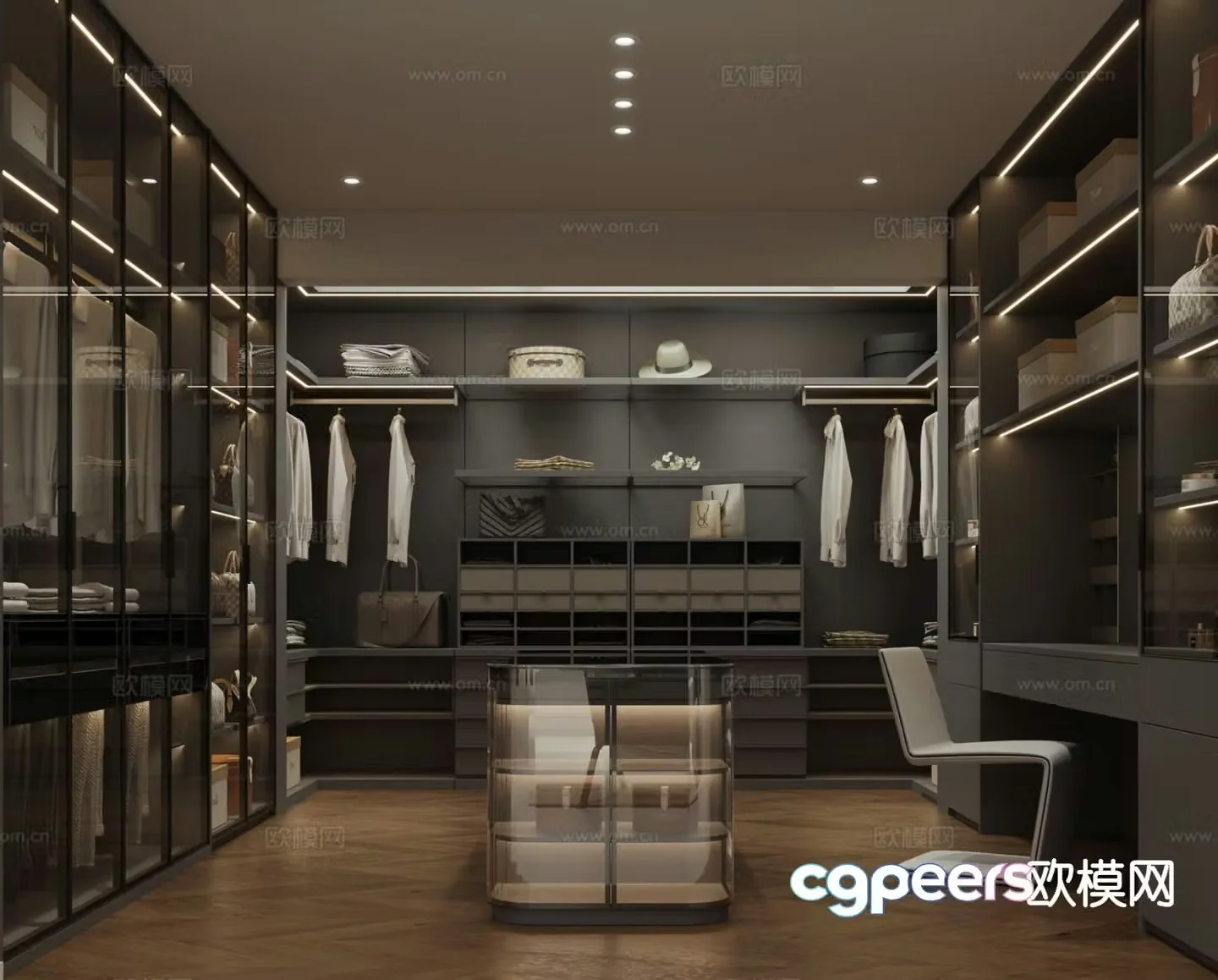 Modern cloakroom 3d model